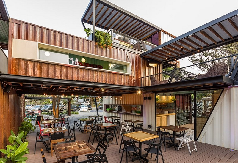 Thi công quán cafe khung thép 3