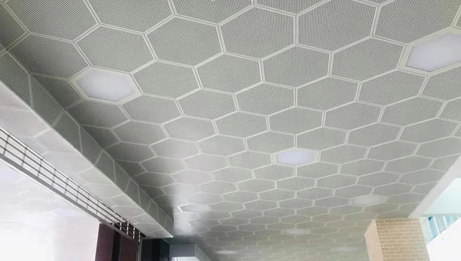 Trần nhôm lục giác 1